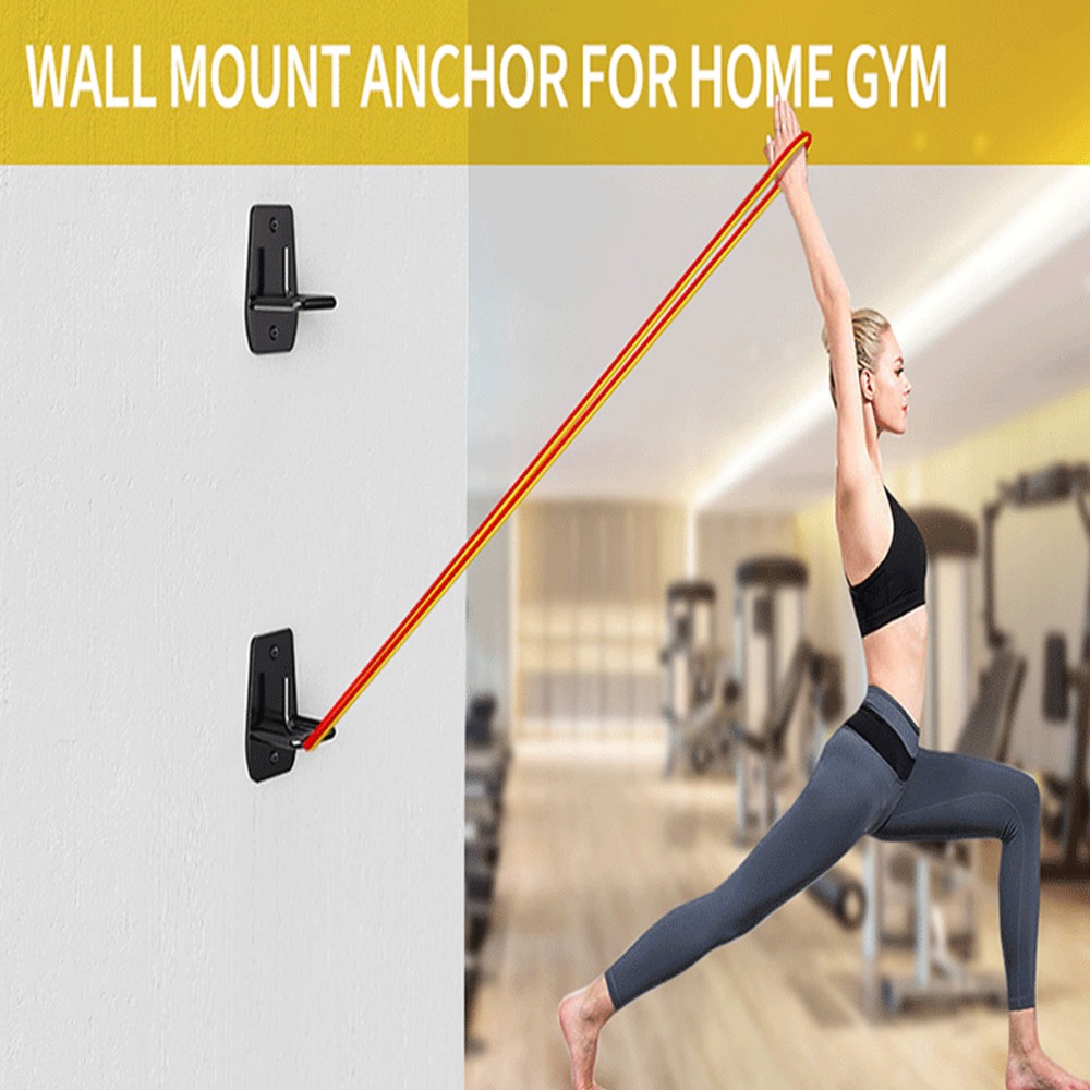 Home Gym Yoga - 3 pièces d'ancrages muraux noirs pour