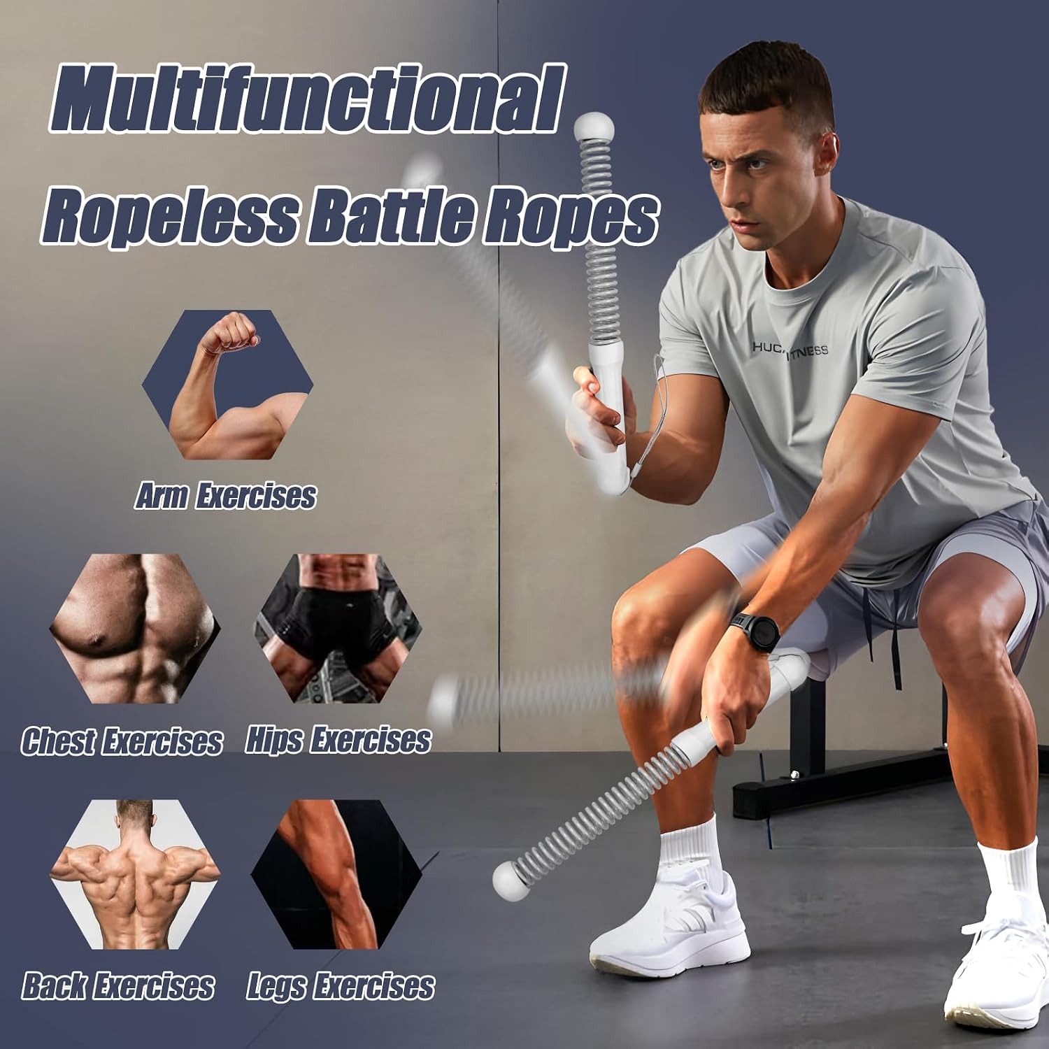 Cordes de combat sans fil de 2 - Home Gym Portable avis et prix